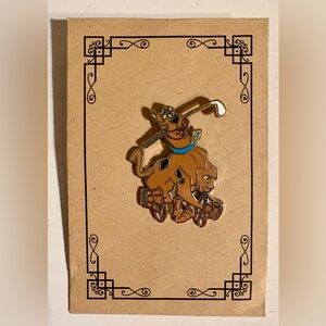 Vintage Scooby-Doo Dog Enamel Pin Charm - Brown and Blue 1997